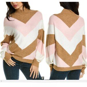 BCBGMaxAzria ‎ | Chevron Dropped Shoulder Sweater | Size L Women's